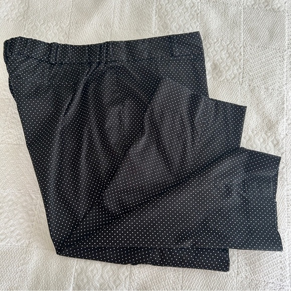 Talbot Pants Black with Tiny White Nautical Dots Signature Crop size 18 W Petite - Picture 13 of 16